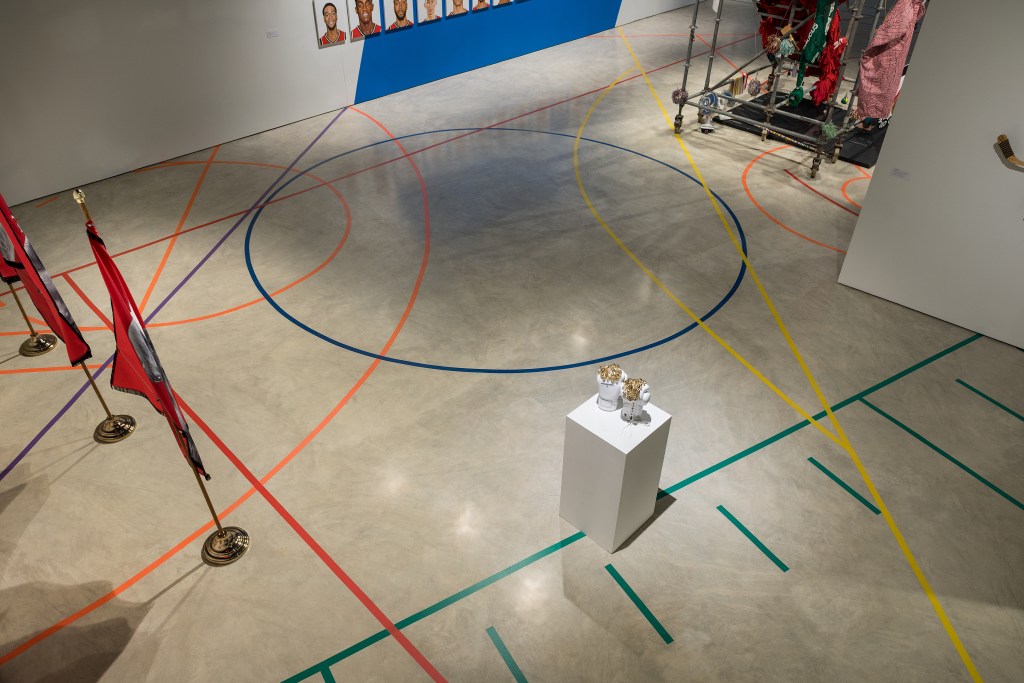 "Goals," Astria Suparak and Brett Kashmere, in the Sports Sports Sports exhibition at Art Windsor-Essex, Canada, 2025