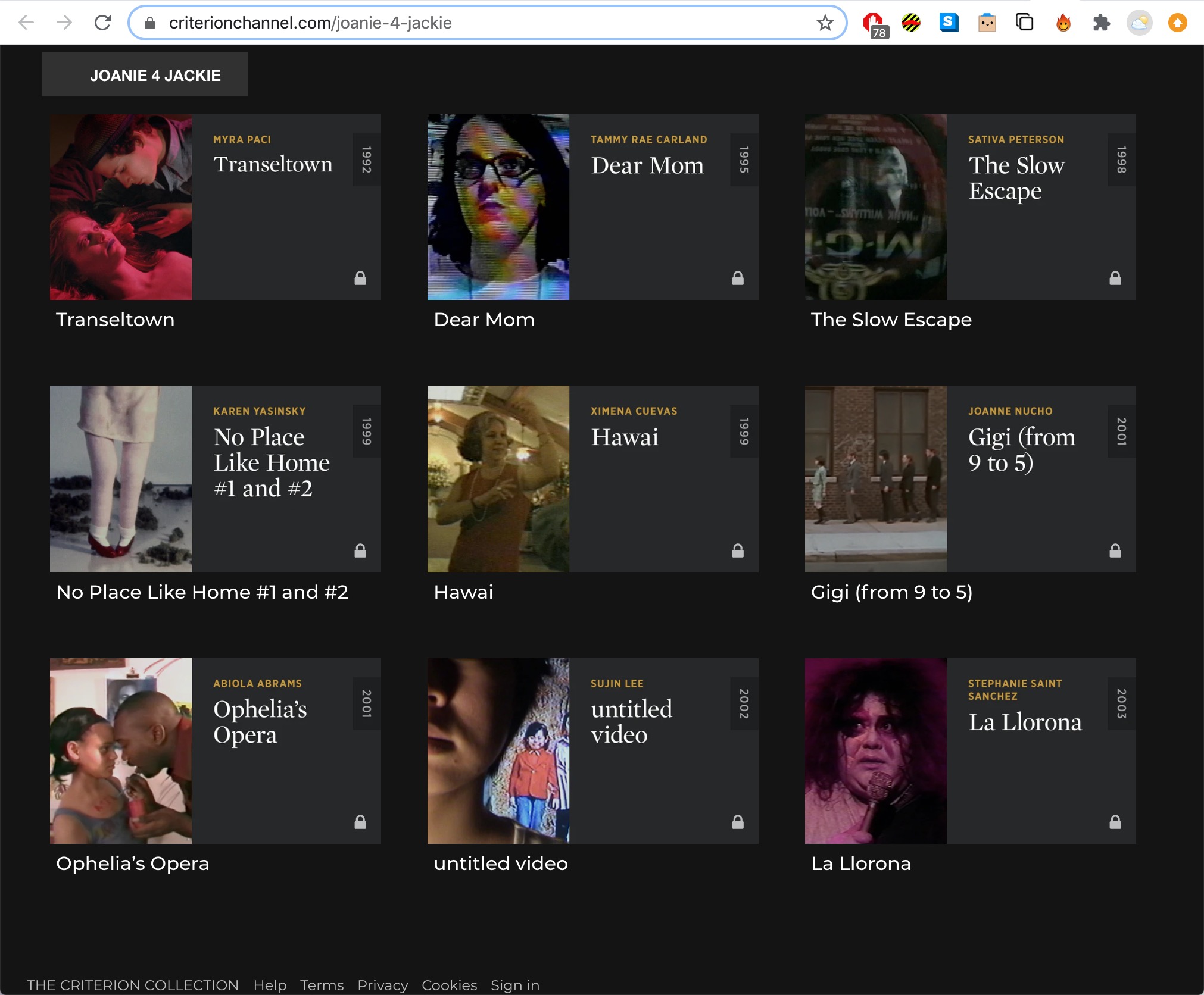 Criterion Channel_J4J videos